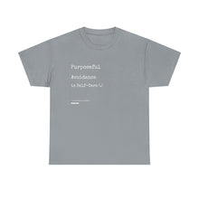 Load image into Gallery viewer, Purposeful Avoidance is Self-Care Unisex Heavy Cotton Tee